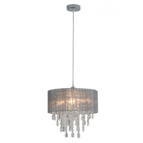 grey and white chandelier